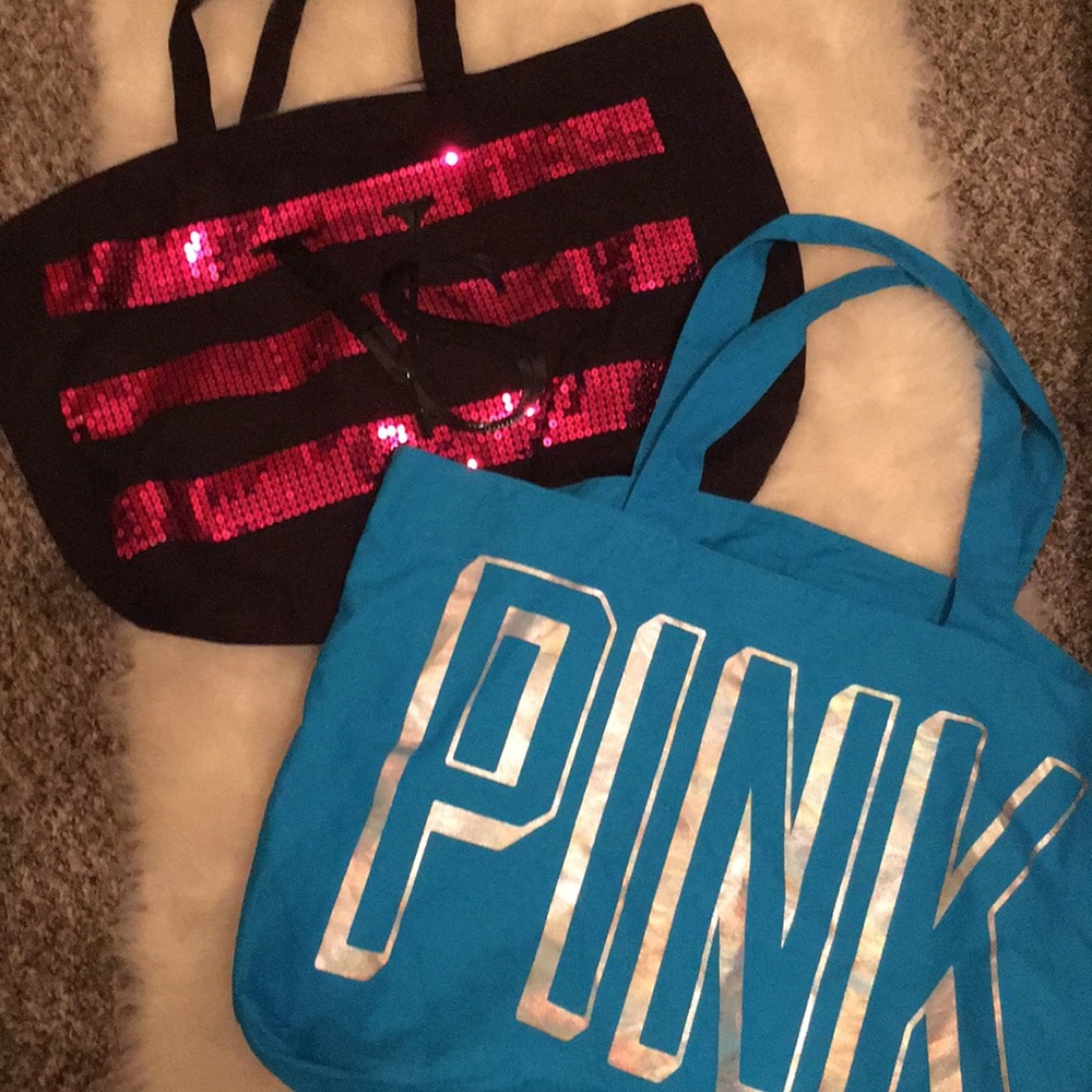 Bundle of VS zippered bag and PINK tote